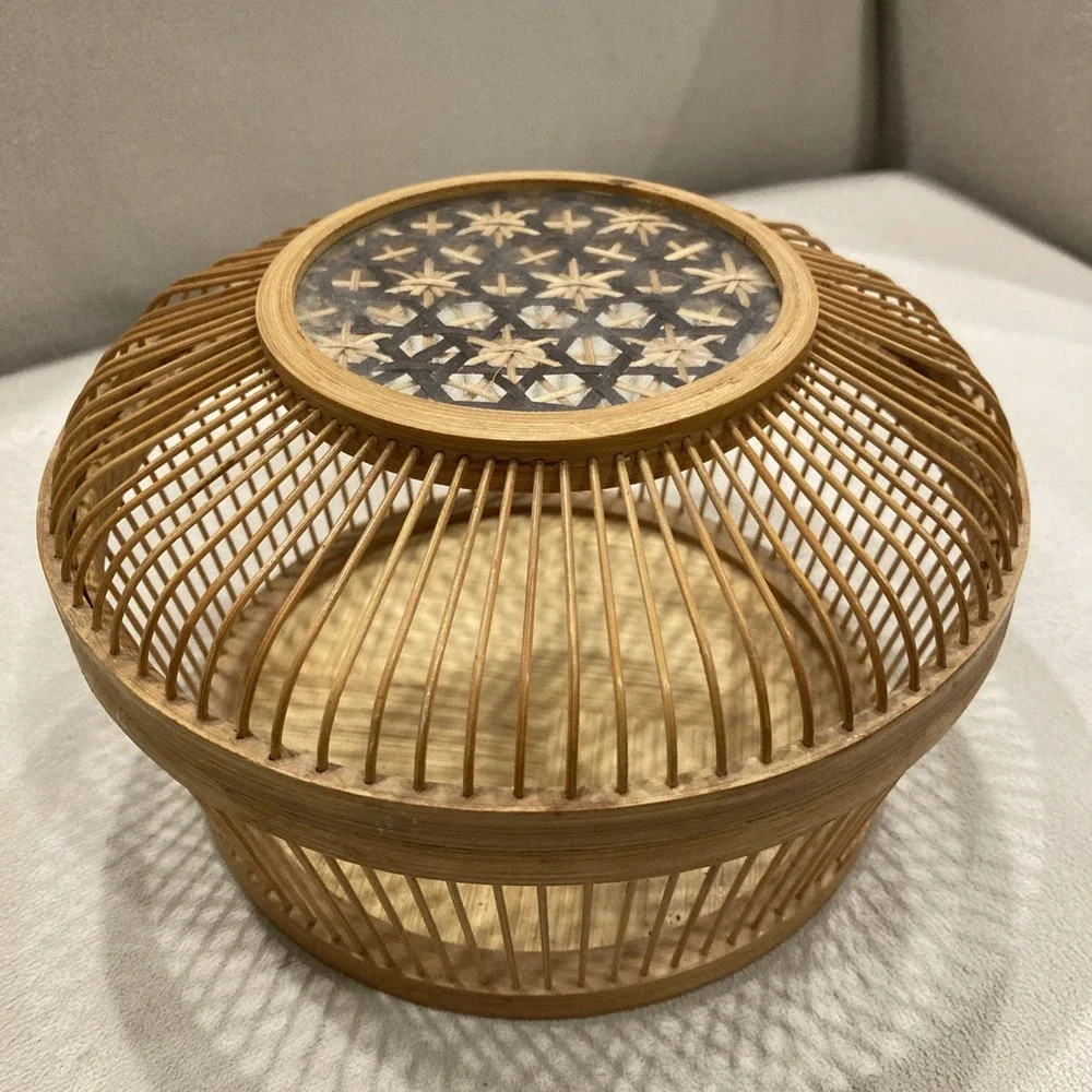Vintage Handwoven Bamboo Cricket Cage – Asian‎ Folk Art Insect Carrier